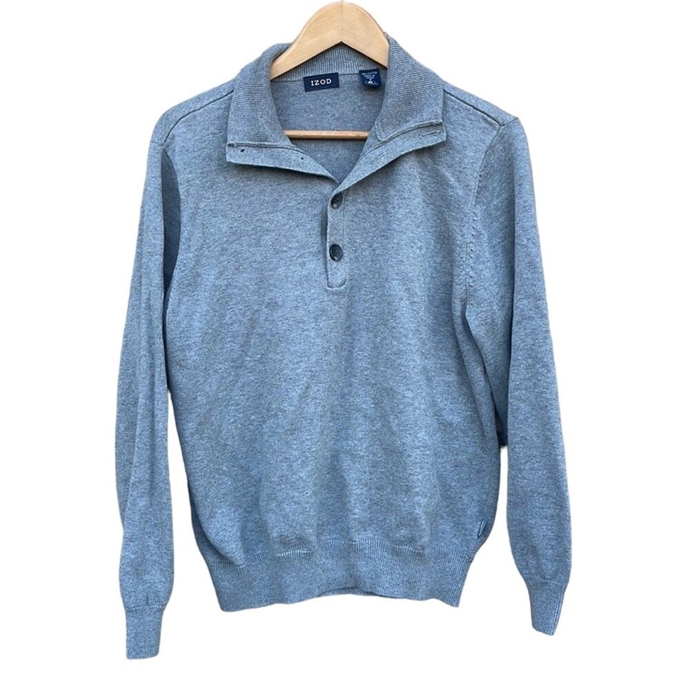 Izod gray pullover collared sweater size small (40)